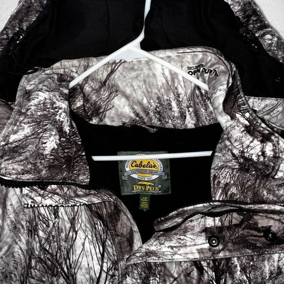 Cabelas Dry Plus Hunting Hooded Jacket Sz L Thinsulate Seclusion 3D Open Country - Picture 8 of 11